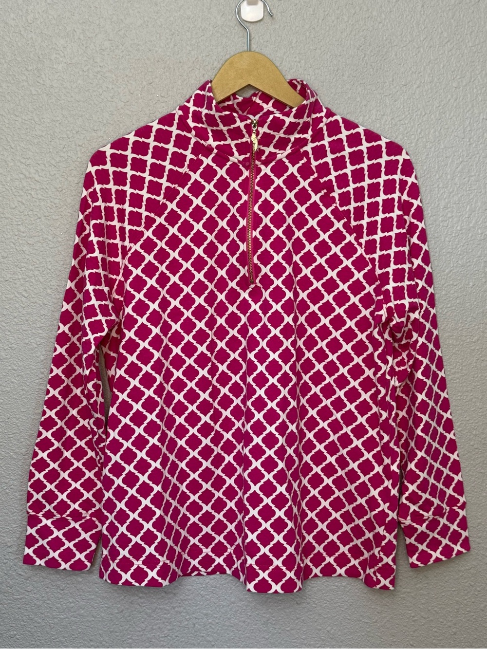 NWT Pappagallo Quarter Zip Long Sleeve Size Medium Cotton Blend